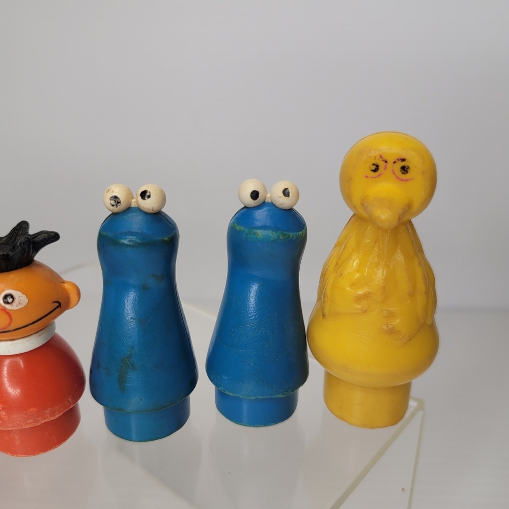 VTG Lot 7 Fisher Price Little People Sesame Street Ernie Big Bird Cookie Monster - Picture 3 of 10